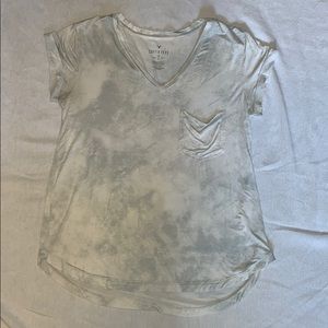 White and light grey soft&sexy shirt